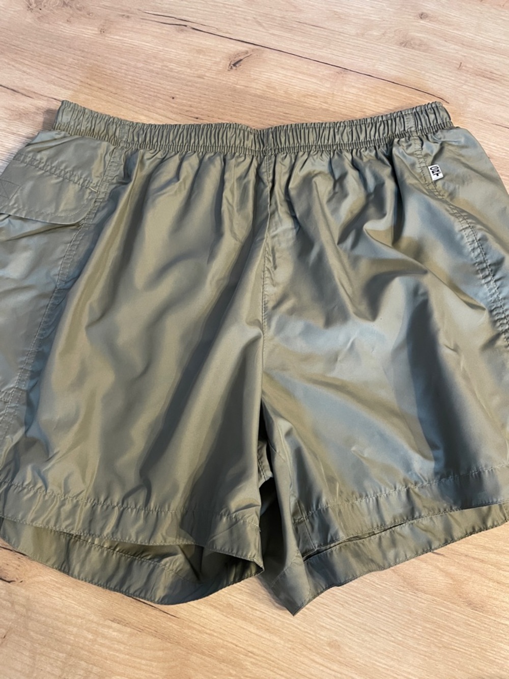 Columbia Sportswear Mens Swim Trunks Mesh Lined Olive Green Gray Size L Outdoor